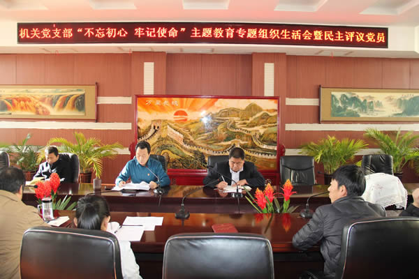 隴運(yùn)集團(tuán)公司機(jī)關(guān)黨支部召開(kāi)“不忘初心、牢記使命”主題教育專(zhuān)題組織生活會(huì)和民主評(píng)議黨員會(huì)