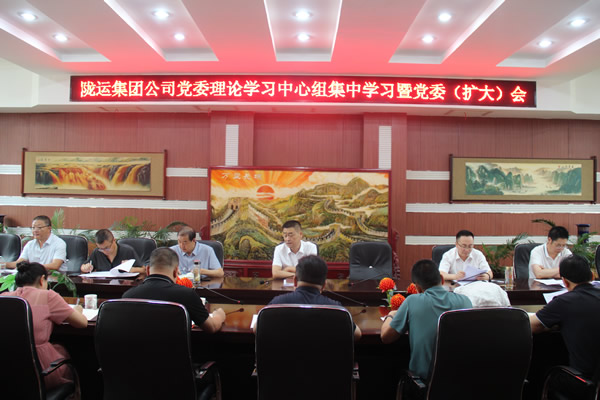 隴運集團公司黨委召開理論學(xué)習中心組集中學(xué)習暨黨委（擴大）會和2025年上半年